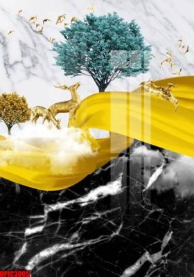 Ảnh gốc file tranh bộ decor in treo tường tráng gương OPIC3005 (độ nét cao) in tráng gương