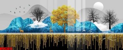 File in ấn file tranh bộ decor in treo tường tráng gương OPIC3011 chuyên nghiệp