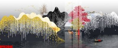 Tải file gốc file tranh bộ decor in treo tường tráng gương OPIC3040 (in khổ lớn) không mờ