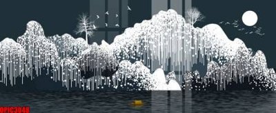 File tranh gốc file tranh bộ decor in treo tường tráng gương OPIC3048 (bản đẹp) độc quyền