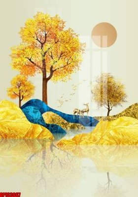 File in mica file tranh bộ decor in treo tường tráng gương OPIC3067 (bản gốc) siêu trong