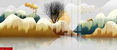 File PSD file tranh bộ decor in treo tường tráng gương OPIC3069 (gốc) cho in quảng cáo