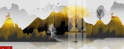 File gốc file tranh bộ decor in treo tường tráng gương OPIC3118 (phong cách) tối giản