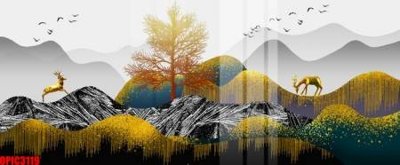 Tải về file gốc file tranh bộ decor in treo tường tráng gương OPIC3119 (dùng cho in quảng cáo)