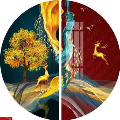 Tệp tin gốc file tranh bộ decor in treo tường tráng gương OPIC3273 (dùng cho in ấn) chuyên nghiệp