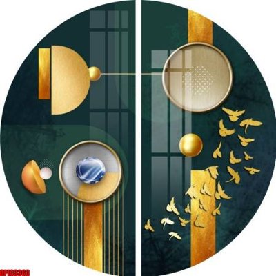 File gốc file tranh bộ decor in treo tường tráng gương OPIC3363 (in 3D) nghệ thuật