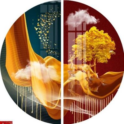 File tranh ảnh gốc file tranh bộ decor in treo tường tráng gương OPIC3371 dùng cho in khổ lớn