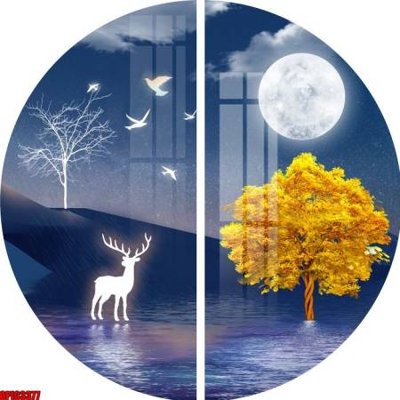 File gốc file tranh bộ decor in treo tường tráng gương OPIC3377 (thiết kế) độc quyền