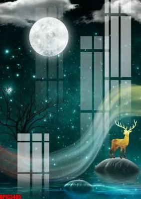 File gốc file tranh bộ decor in treo tường tráng gương OPIC3485 (phiên bản chuẩn) để in ấn