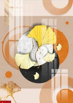 File gốc file tranh bộ decor in treo tường tráng gương OPIC3533 (in lụa) tranh mã đáo