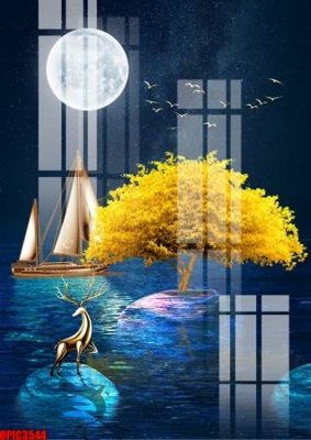 File ảnh file tranh bộ decor in treo tường tráng gương OPIC3544 (gốc) cho trang trí nhà hàng