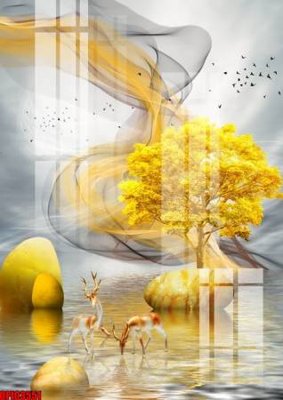 Ảnh gốc file tranh bộ decor in treo tường tráng gương OPIC3551 (siêu chi tiết) để in ấn