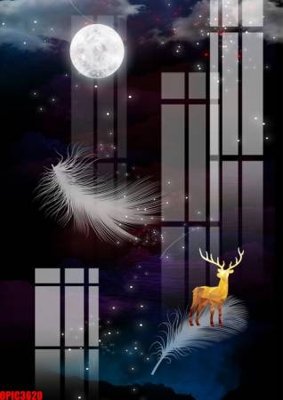 Download file gốc file tranh bộ decor in treo tường tráng gương OPIC3620 (in mica) 3D