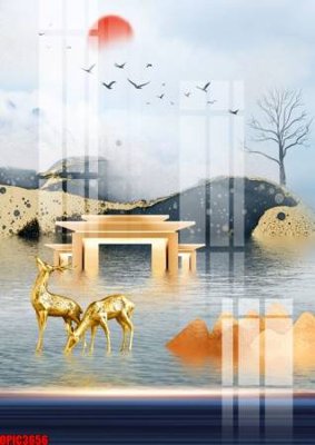 File tranh file tranh bộ decor in treo tường tráng gương OPIC3656 (gốc) chủ đề thành phố