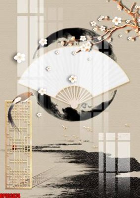 File gốc file tranh bộ decor in treo tường tráng gương OPIC3674 (in lụa) tranh mã đáo