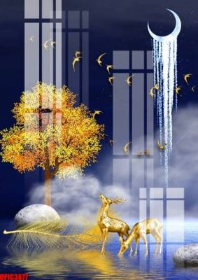 File ảnh file tranh bộ decor in treo tường tráng gương OPIC3677 (gốc) in poster