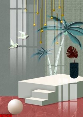 Tải file file tranh bộ decor in treo tường tráng gương OPIC3705 (gốc) làm file in ấn