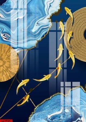 Download file gốc file tranh bộ decor in treo tường tráng gương OPIC3736 (in lụa) tranh 3D