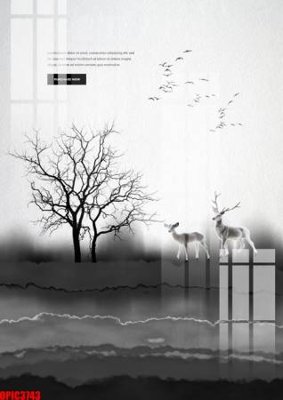 File in trần file tranh bộ decor in treo tường tráng gương OPIC3743 (bản gốc) mây trời