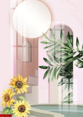 Hình ảnh gốc file tranh bộ decor in treo tường tráng gương OPIC3757 (để in khổ lớn)