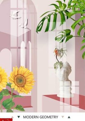 Mua file tranh gốc file tranh bộ decor in treo tường tráng gương OPIC3760 tại Filetranh.com