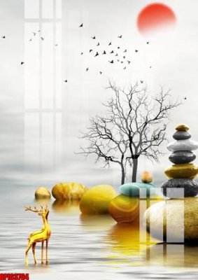 File tranh file tranh bộ decor in treo tường tráng gương OPIC3764 (ảnh gốc) in trần xuyên sáng