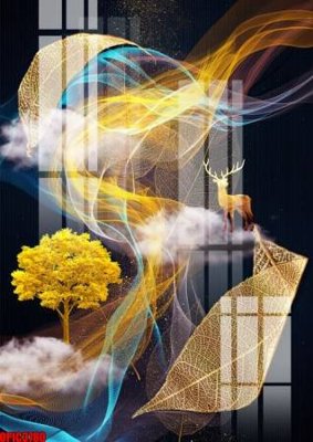 Tải file file tranh bộ decor in treo tường tráng gương OPIC3780 (gốc) làm file thiết kế