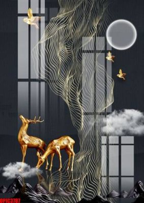 File gốc file tranh bộ decor in treo tường tráng gương OPIC3787 (cho in ấn) từ Filetranh.com