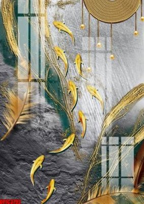 File gốc file tranh bộ decor in treo tường tráng gương OPIC3792 (bản quyền) cho in ấn