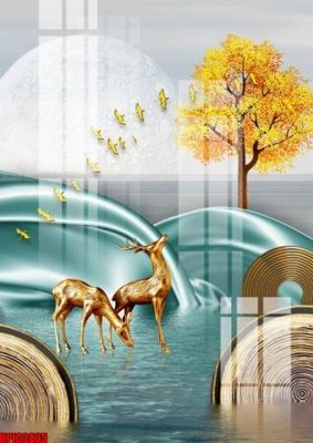 File gốc file tranh bộ decor in treo tường tráng gương OPIC3835 (dành cho quảng cáo)