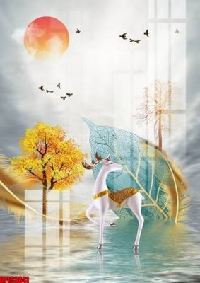 Download file file tranh bộ decor in treo tường tráng gương OPIC3841 (gốc) in mica bàn thờ