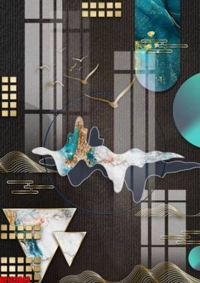 File gốc file tranh bộ decor in treo tường tráng gương OPIC3843 (in ấn) không giới hạn