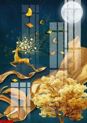 Mua file gốc file tranh bộ decor in treo tường tráng gương OPIC3858 (in ấn) tại Filetranh.com