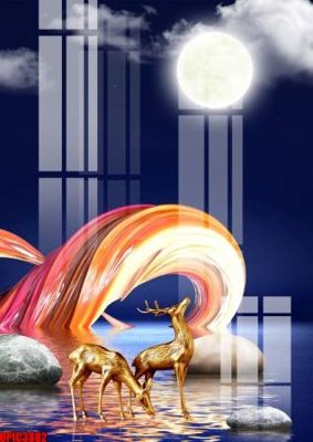 File in mica file tranh bộ decor in treo tường tráng gương OPIC3882 (bản gốc) sắc sảo