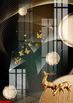 File tranh trang trí file tranh bộ decor in treo tường tráng gương OPIC3894 (file gốc)