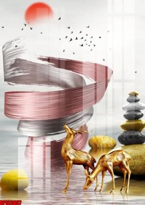 File in mica file tranh bộ decor in treo tường tráng gương OPIC3897 (bản gốc) siêu trong