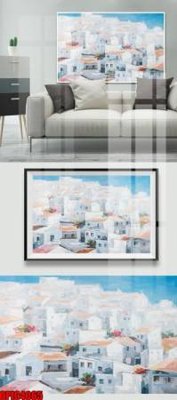 File PSD file tranh bộ decor in treo tường tráng gương OPIC4065 (bản gốc) dễ dàng edit