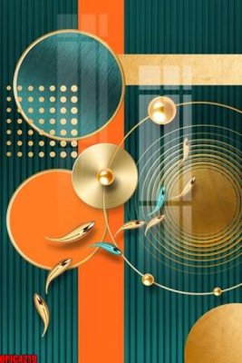 File in trần file tranh bộ decor in treo tường tráng gương OPIC4219 (bản gốc) hoa văn