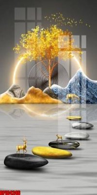 File in trần file tranh bộ decor in treo tường tráng gương OPIC4246 (bản gốc) phong cảnh