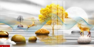 File gốc file tranh bộ decor in treo tường tráng gương OPIC4293 (trang trí) cho phòng khách