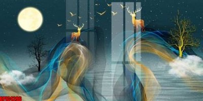 File tranh file tranh bộ decor in treo tường tráng gương OPIC4296 (gốc) in trên kính