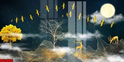 File gốc file tranh bộ decor in treo tường tráng gương OPIC4323 (PSD/TIFF) độ phân giải cao