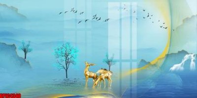 File gốc file tranh bộ decor in treo tường tráng gương OPIC4340 (cho in 3D) độc đáo