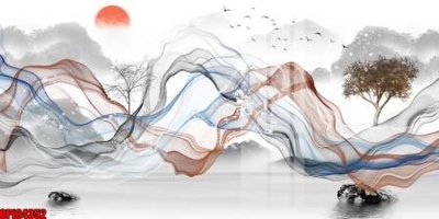 File in trần file tranh bộ decor in treo tường tráng gương OPIC4352 (bản gốc 3D) sống động