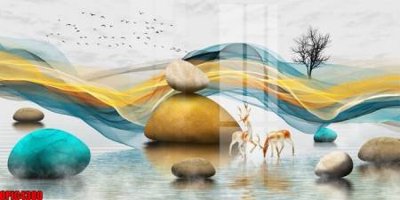 File gốc file tranh bộ decor in treo tường tráng gương OPIC4380 (in ấn) màu sắc trung thực