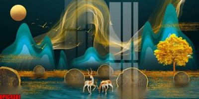 File tranh file tranh bộ decor in treo tường tráng gương OPIC4381 (bản gốc) in lụa 5D