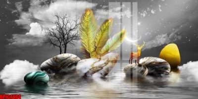 File in trần file tranh bộ decor in treo tường tráng gương OPIC4404 (file gốc) chủ đề vũ trụ