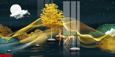 Download file gốc file tranh bộ decor in treo tường tráng gương OPIC4443 (dùng cho in ấn)