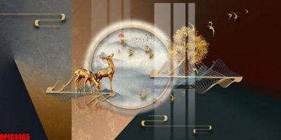 File tranh file tranh bộ decor in treo tường tráng gương OPIC4465 (gốc) chủ đề trừu tượng