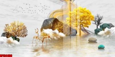 File gốc file tranh bộ decor in treo tường tráng gương OPIC4490 (in 3D) nghệ thuật